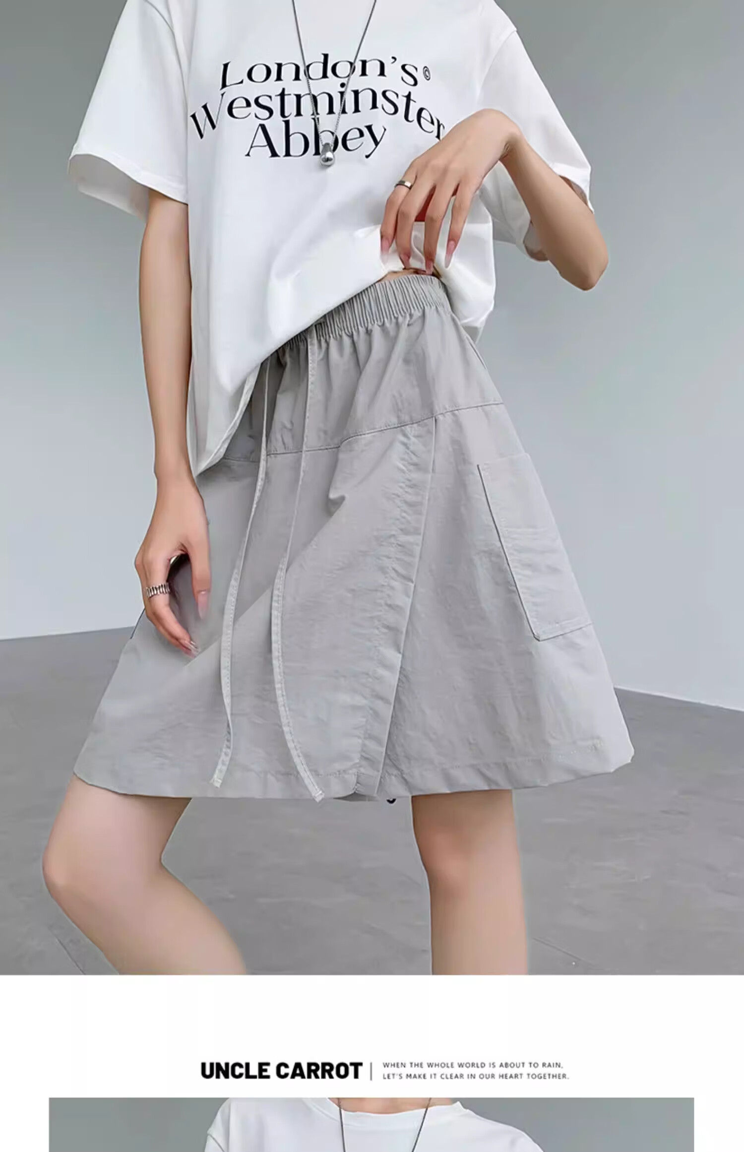 Yishangmei Women's Quick-Dry Summer Shorts 2026 New Ice Silk Casual Sports Skirt Pants Five-Point Shorts Mini Skirt 18