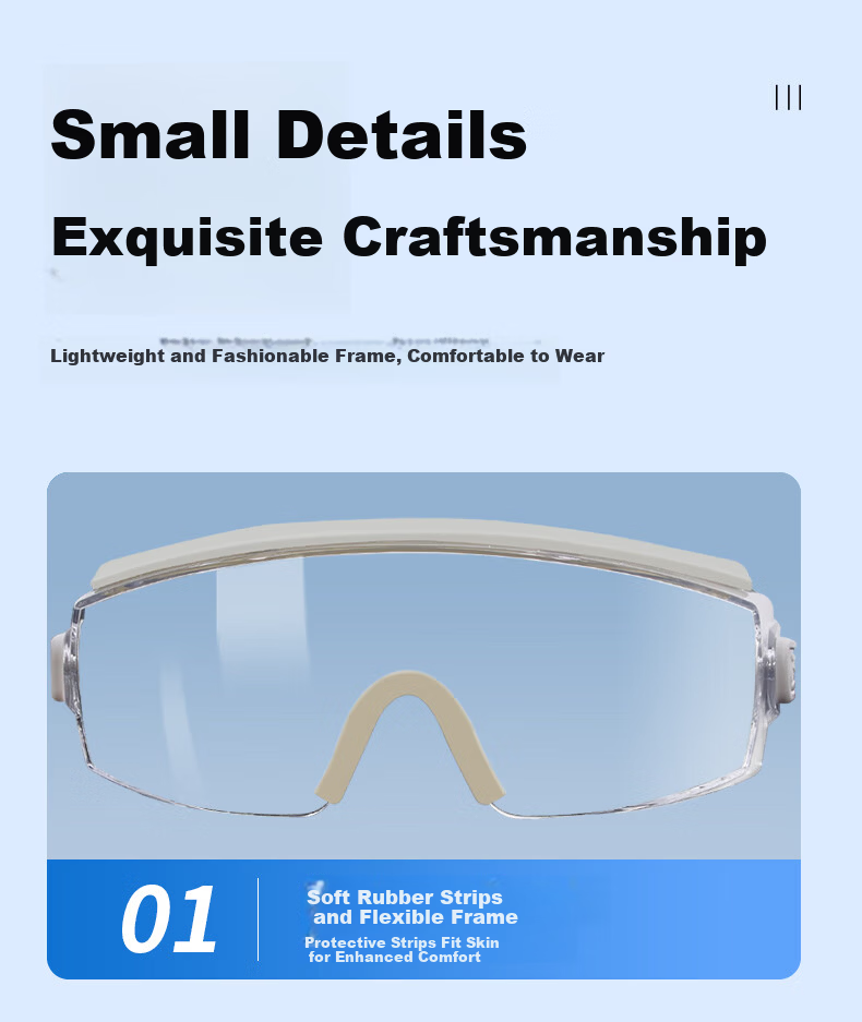WOLSGIN Protective Goggles Cycling Anti-Fog Windproof Dustproof Safety Glasses Industrial Labor Protection Cutting Grinding Splash Impact Resistant 1 Pair 9