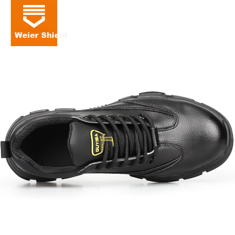 Weierdun Men's Labor Protection Shoes Electrician Insulated Anti-Smash Anti-Puncture Plastic Toe Lightweight Durable Safety Work Shoes 2165KV Size 44