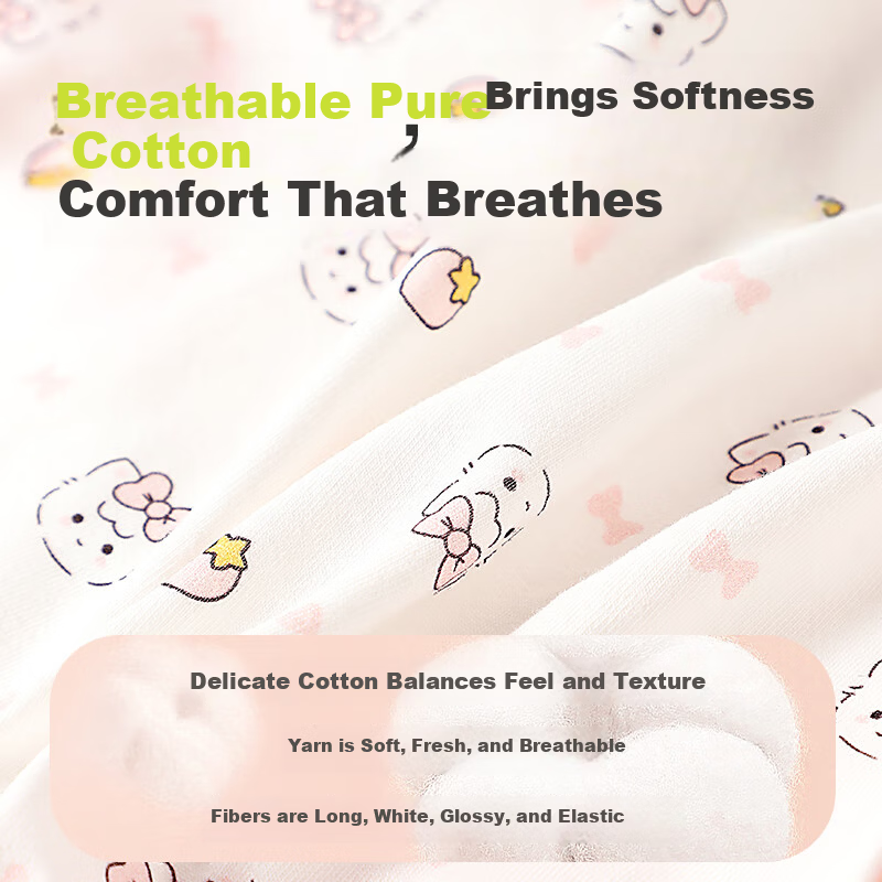 LangSha Kids Girls Cotton A-Class 10-Level Antibacterial Breathable Summer Triangle Underwear Cute Shorts for Older Children