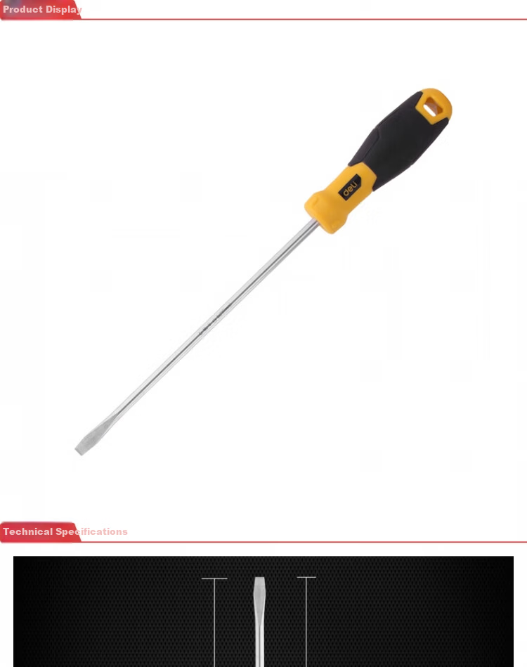 Deli Tool Flathead Screwdriver 6x200mm DL6362001 1