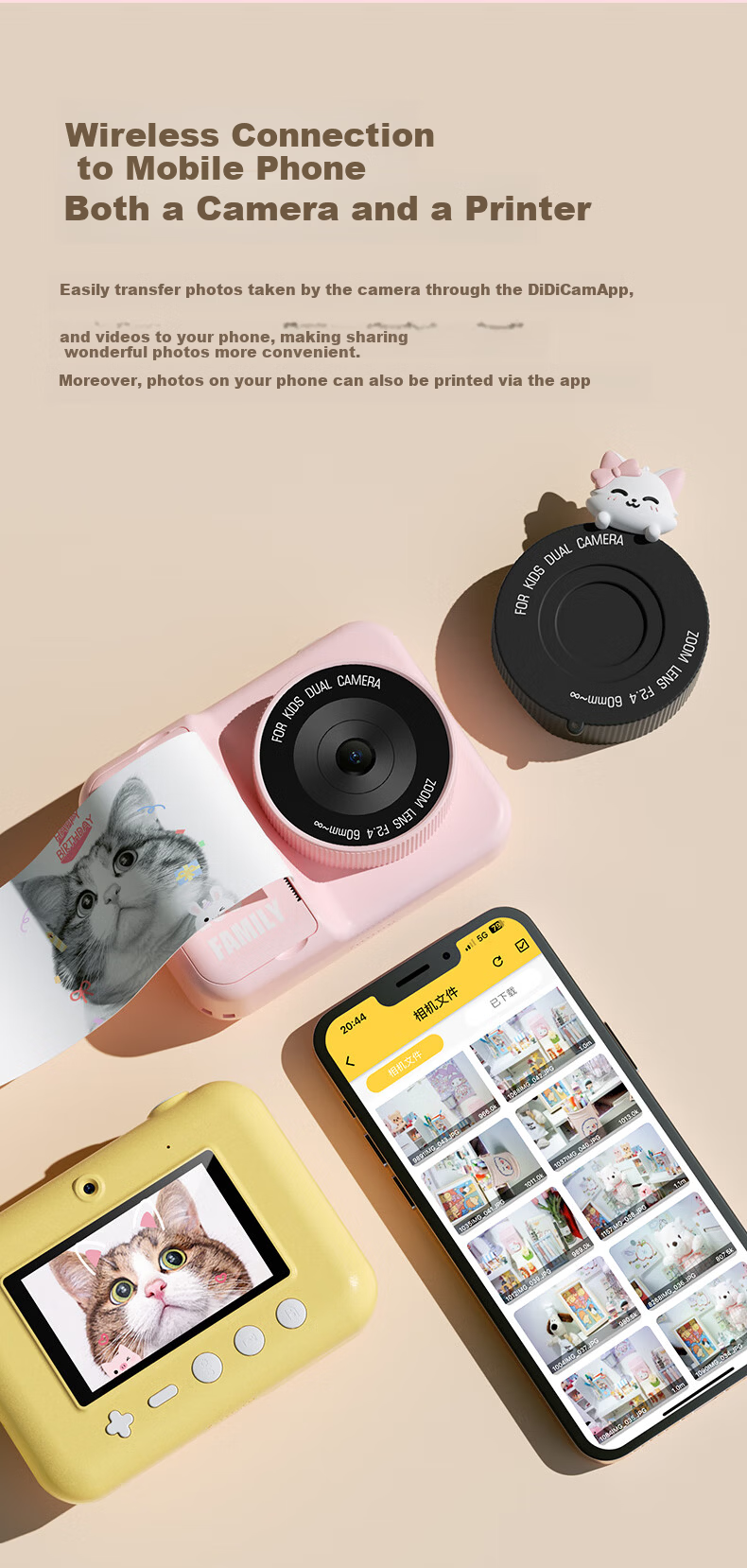 Carlbaby Instant Print Kids Camera for Children Ages 7-14 Toy Birthday Gift for Boys and Girls 8
