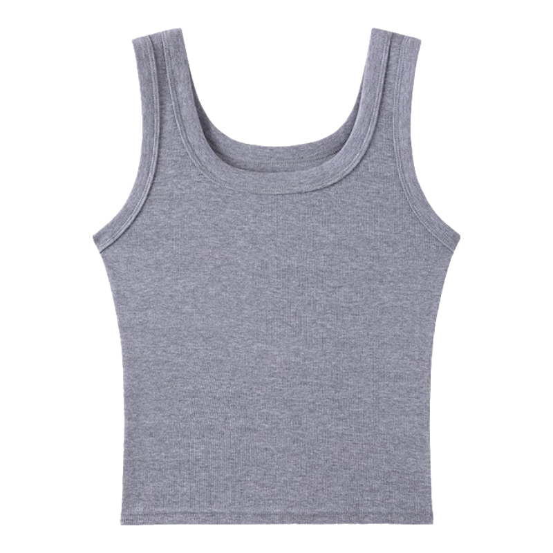 MiiOW Summer Lightweight Cotton Vest for Women 2025 New Slim Fit Outerwear Breast Coverage Backless Camisole Base Top