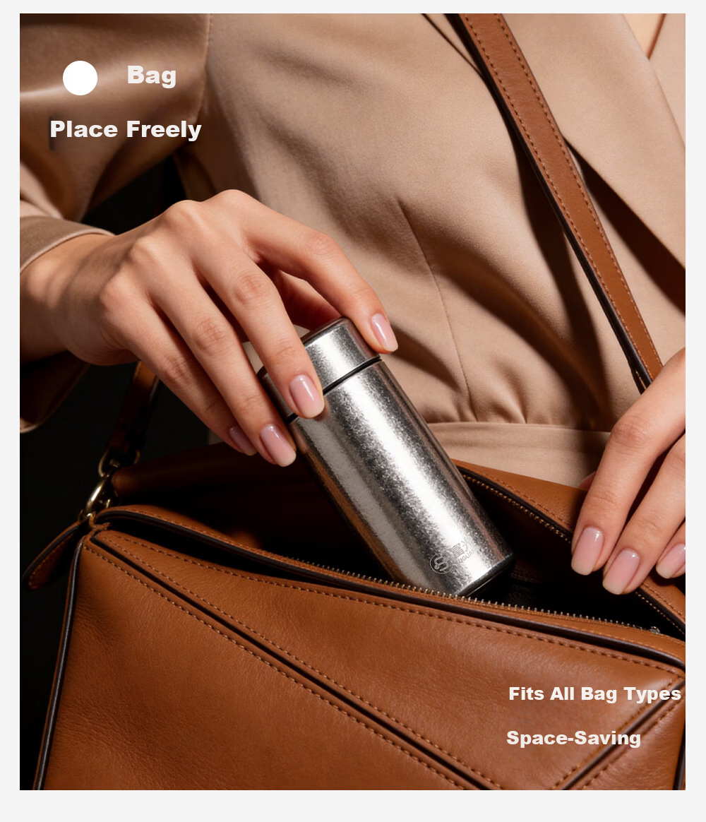 FGA Fugang Pure Titanium Insulated Water Bottle for Men and Women, Stylish Compact Portable High-End Gift Cup 8