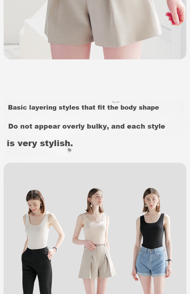 Jianyun Modal Seamless Camisole Tank Top Women's Slim Fit Sports Fitness Sleeveless Thin Base Shirt Summer 8