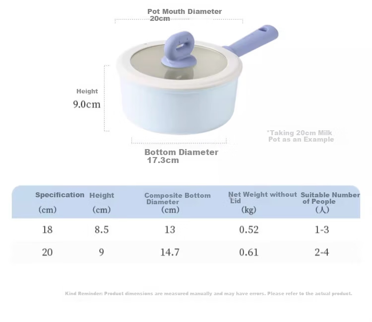 Carrot Non-Stick Milk Pot Baby Food Supplement Pot Maifan Stone Small Pot 18cm Multi-Function Stew and Steam Soup Pot for Home Use 18