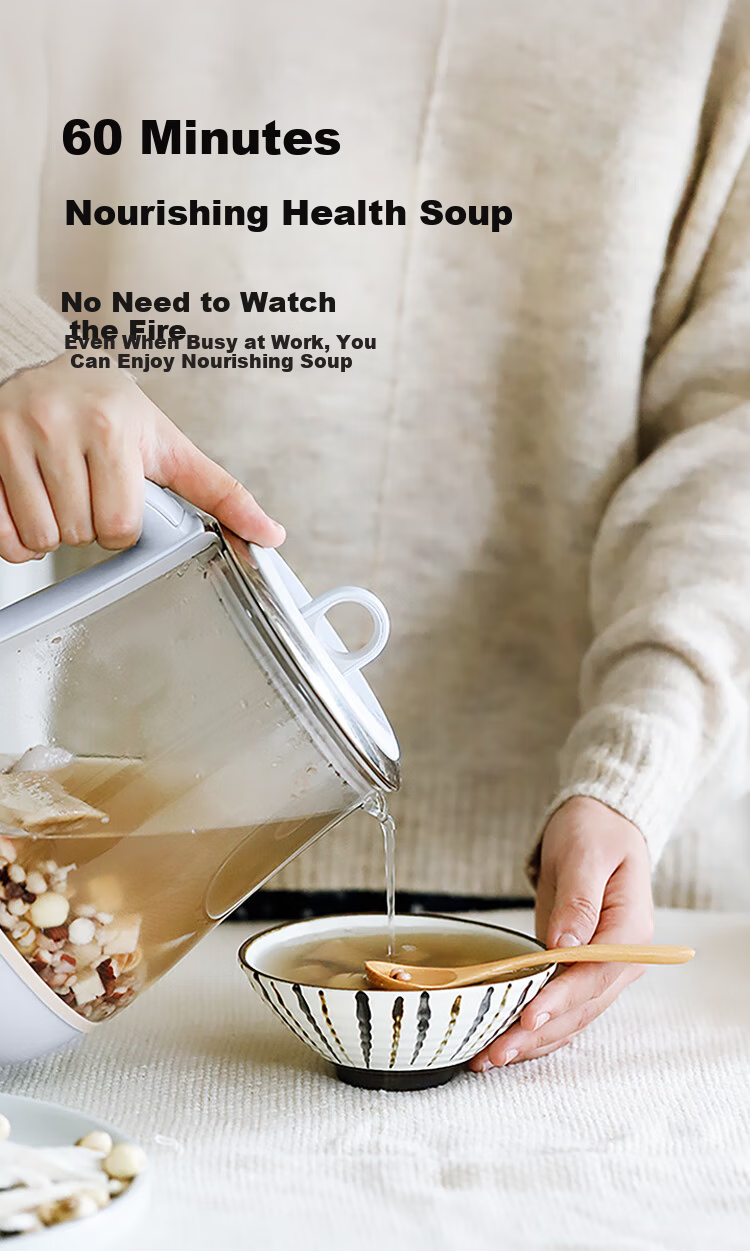 Buydeem Health Pot Electric Kettle Tea Maker Herbal Medicine Kettle Black Tea Stewing Glass Flower Tea Pot K159T Baby Blue with Glass Stewing Pot 10