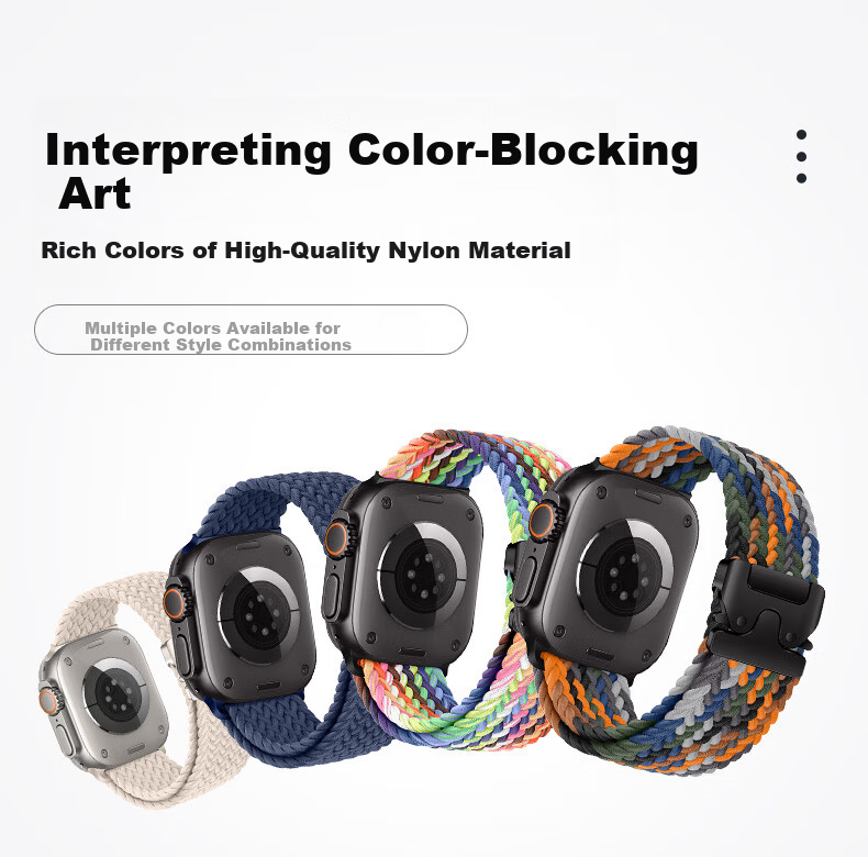Binghong Nylon Parachute Buckle Watch Band for Apple Watch Ultra 3/SE3/Ultra 2/S11/S10/S9/8/SE2 - Dark Olive Green 2