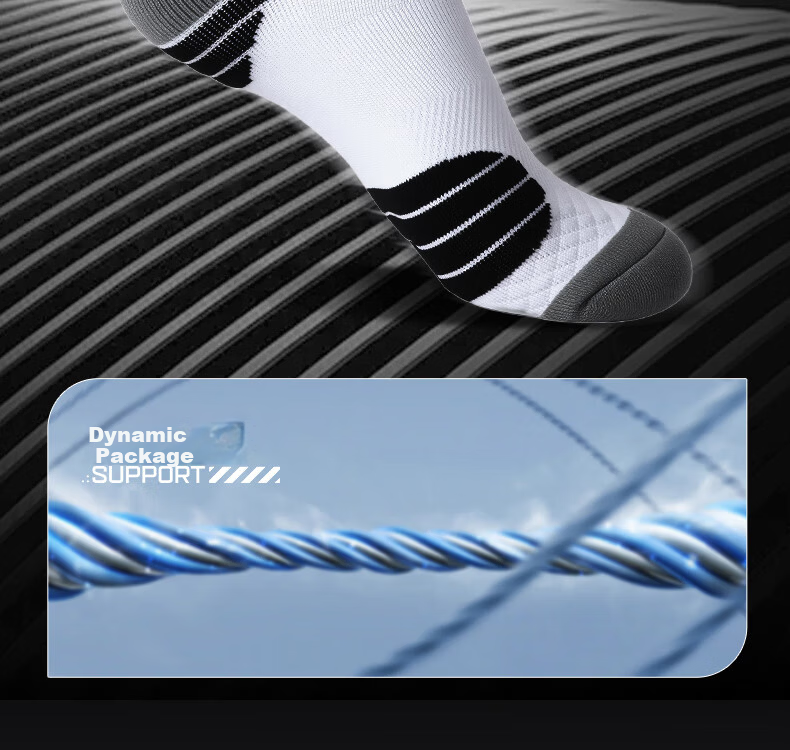 Under Armour Men's Basketball Socks Sports Running Long Socks Four Seasons Marathon Badminton Antibacterial Odor-Resistant Terry Socks 8