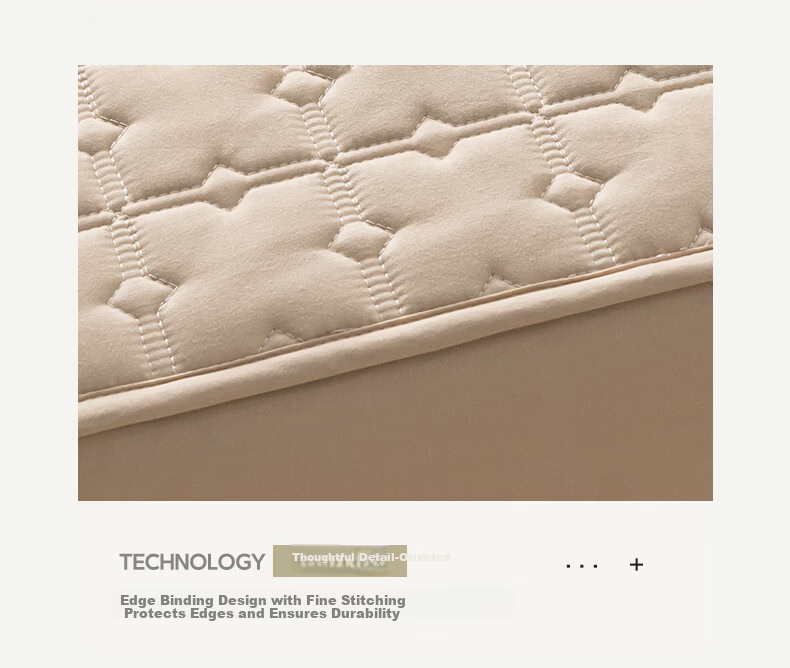 MUJI Class A Waterproof Quilted Cotton Mattress Protector 1.5x2m Khaki 19