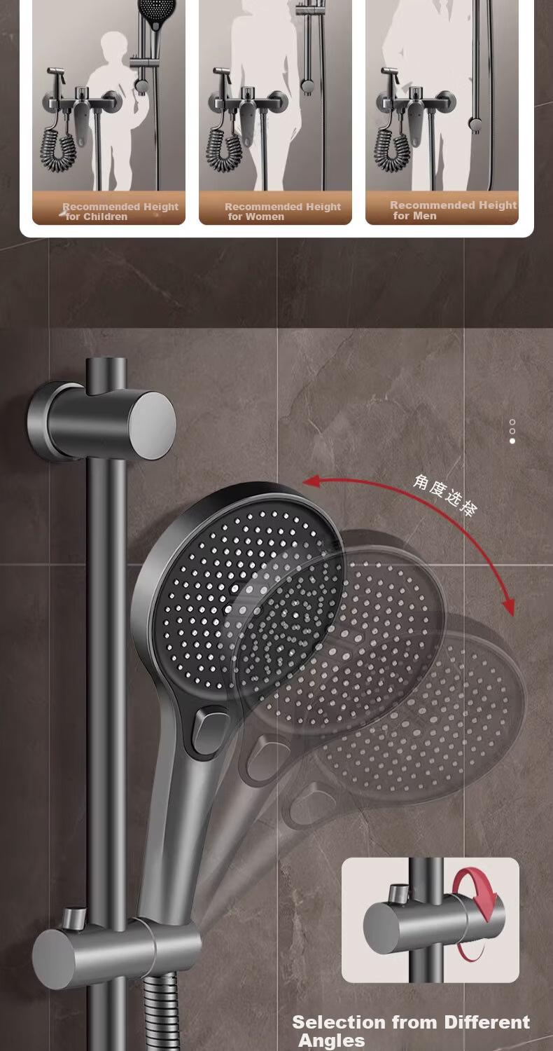 Del 28-Year Brand All-Copper Body Shower Set Bathroom Pressurized Multifunctional Adjustable Shower 509 13