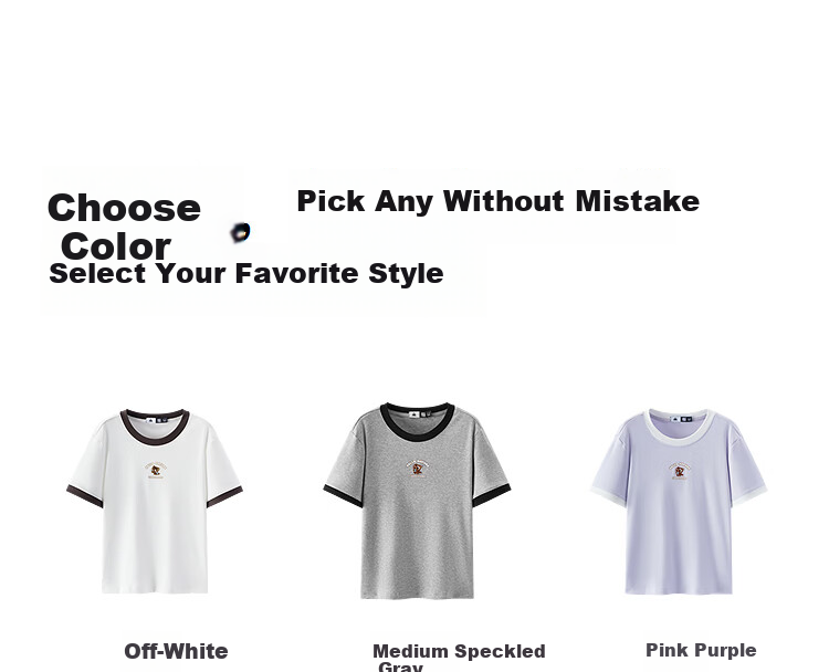 Semir Cooling T-Shirt | Luo Xiaohei Short Sleeve T-Shirt for Women Summer Short Color-Block Slim Fit Shoulder 2026 Top 109326100015 15