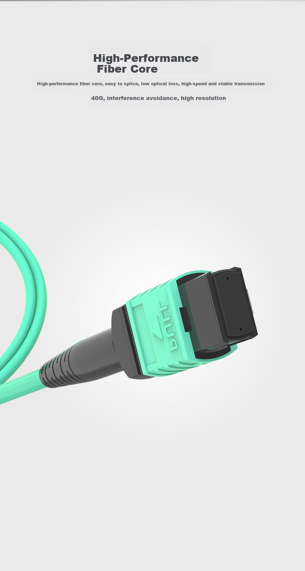TIMON MPO Fiber Optic Patch Cord OM3 8-Core Multimode 10G Female B Polarity 40G 100G Optical Module MTP Trunk Fiber Cable 5m TM-8MPO-5M 4