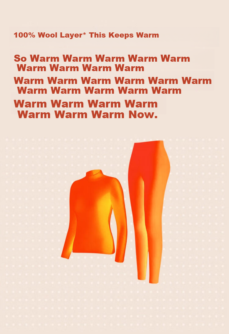 LangSha Thermal Underwear Extra Thick Plus Size Fleece-Lined Men's Wool Cold-Resistant Mid-Neck Thickened Warm Autumn Shirt and Pants Set Winter 4