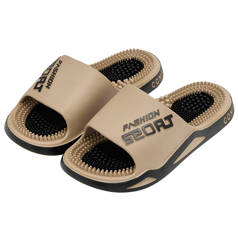 Grace Men's Massage Slippers Summer 2026 New Indoor Home Foot Acupoint Bath Non-Slip Cool Slippers for Men
