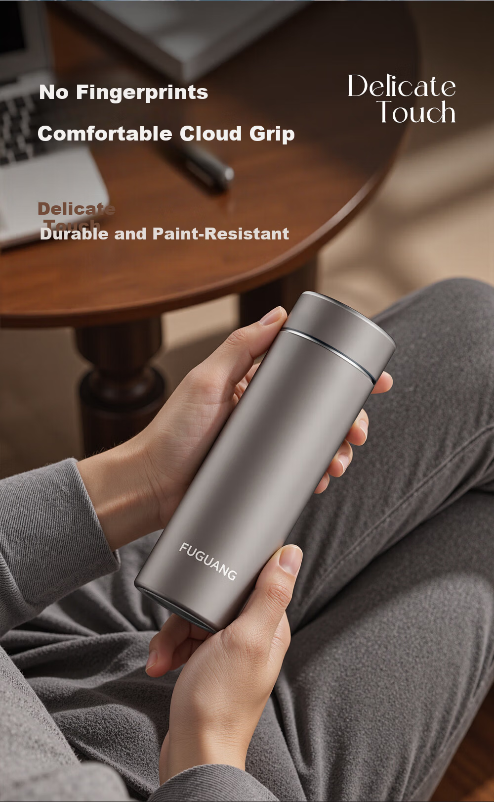 Fuguang 316L Stainless Steel Insulated Water Bottle Business Office Tea Cup Unisex Thermal Flask Straight Body Cup 10