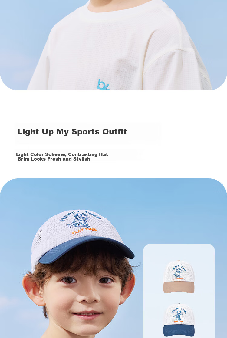 BALABALA Kids Baseball Cap Summer Boys Girls Sun Hat Embroidered Fashion Cute 208225160206 6