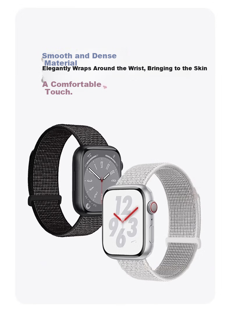 Belt Brother Nylon Loop Sport Band for Apple Watch S10/9/8/7/11/SE/Ultra2/1/3 Braided Nylon iWatch Strap Plum Color 5