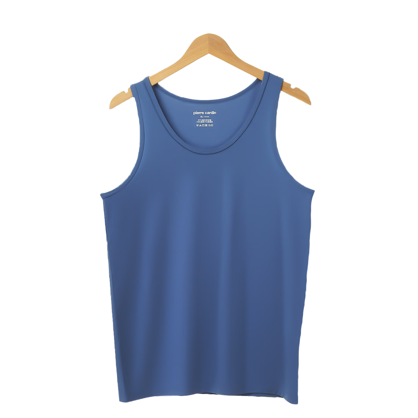 Pierre Cardin Men's Modal Vest Summer New Mulberry Silk Sweat-Absorbing Lightweight Breathable Base Layer Tank Top Bleached XL