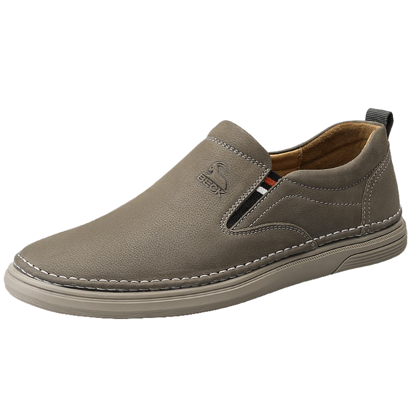 Men's Ram Leather Casual Shoes New Spring Genuine Leather Soft Durable Slip-On Driving Shoes