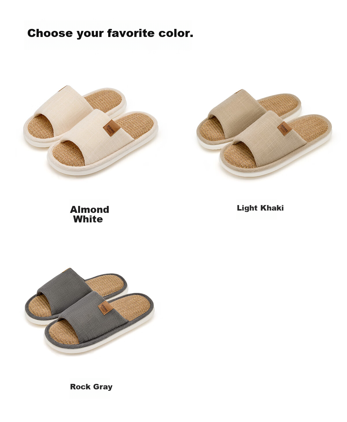 Runrou Linen Men's Slippers Spring Autumn Indoor Home Quiet Non-slip Breathable Antibacterial Odor-resistant Cotton Linen Four Seasons Slippers 16