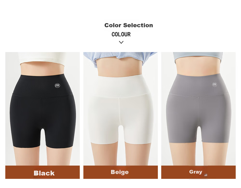 LangSha Ice Silk Shark Leggings for Women, High-Waisted, Tight-Fitting, Slimming, Base Layer Pants, Sports Fitness Yoga Pants, Three-In Safety Shorts 15