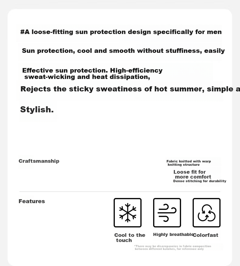 Ono Kazuko Men's Summer Breathable Thin UV Protection Ice Silk Sun Protection Jacket 1