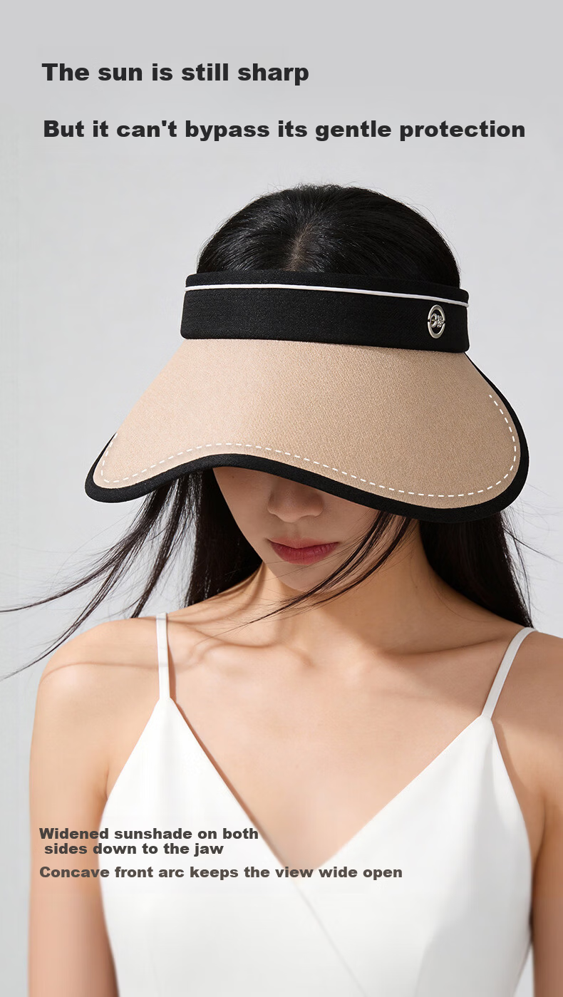GOLOVEJOY High-Top Sun Protection Hat for Women Summer UV Protection Outdoor Cycling Sun Hat White 6