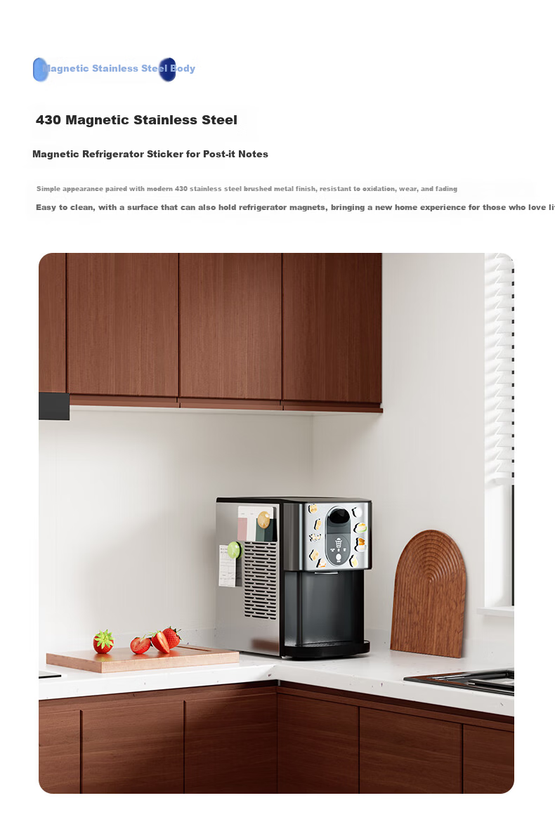 Hicon Ice Maker Household Fully Automatic Commercial Dual-Use 30kg Large Capacity Non-Melting Pellet and Cube Ice Maker 7