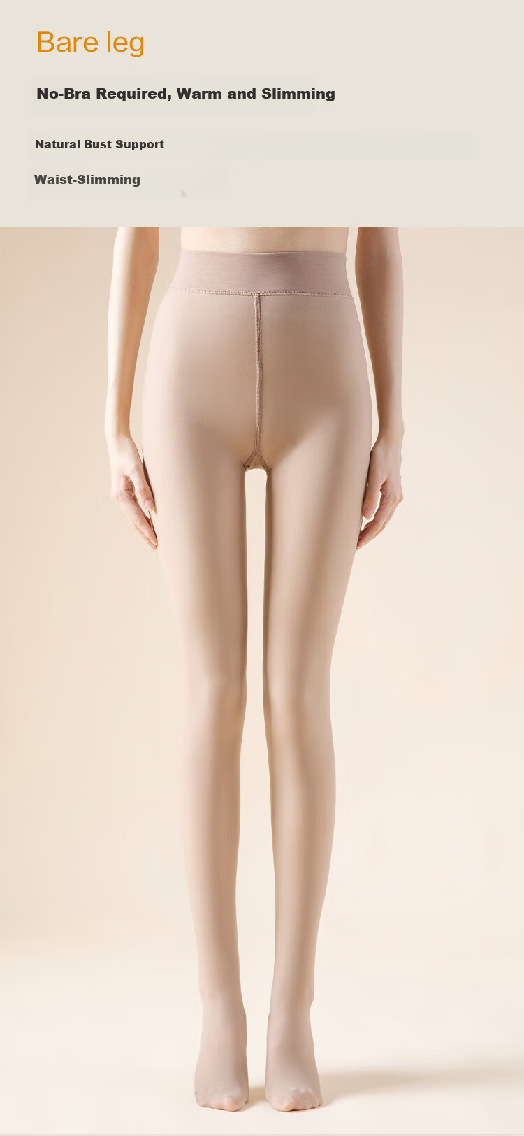 Oriental Fate Women's Autumn Winter Light Leg Socks Plush Thickened Warm Nude Tights 1 Pair 5