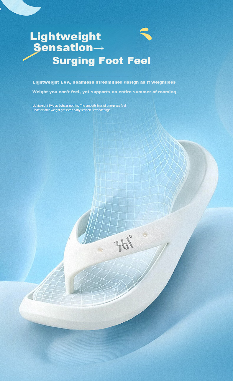 361° Qihang Men's Summer Flip Flops Non-Slip Wear-Resistant Outdoor Beach Sandals Men's Shower Bathroom Slippers 5