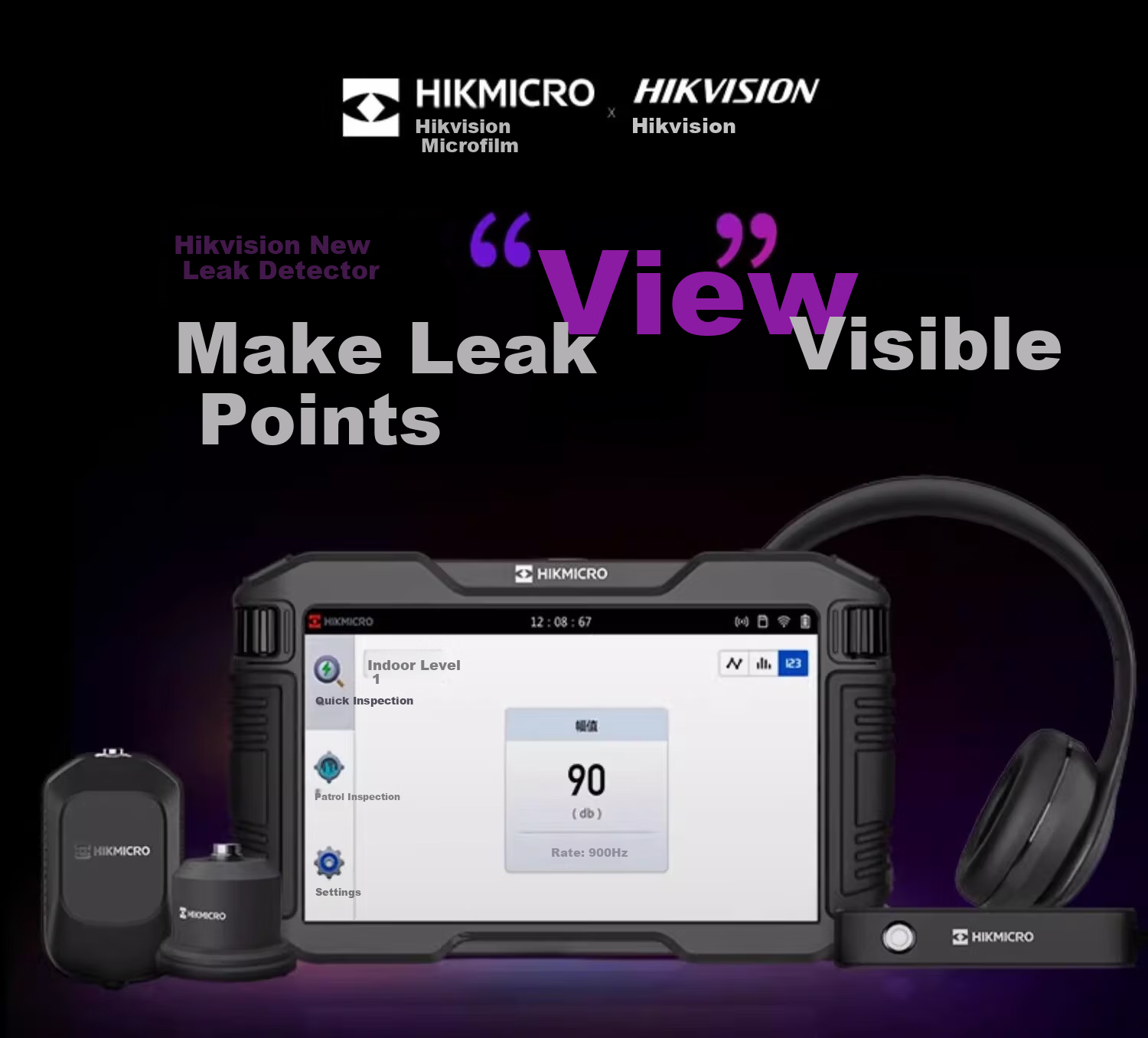 HIKMICRO A3se Leak Detector High Sensitivity Indoor Outdoor Underground Pipe Water Leak Detection Large Screen 2