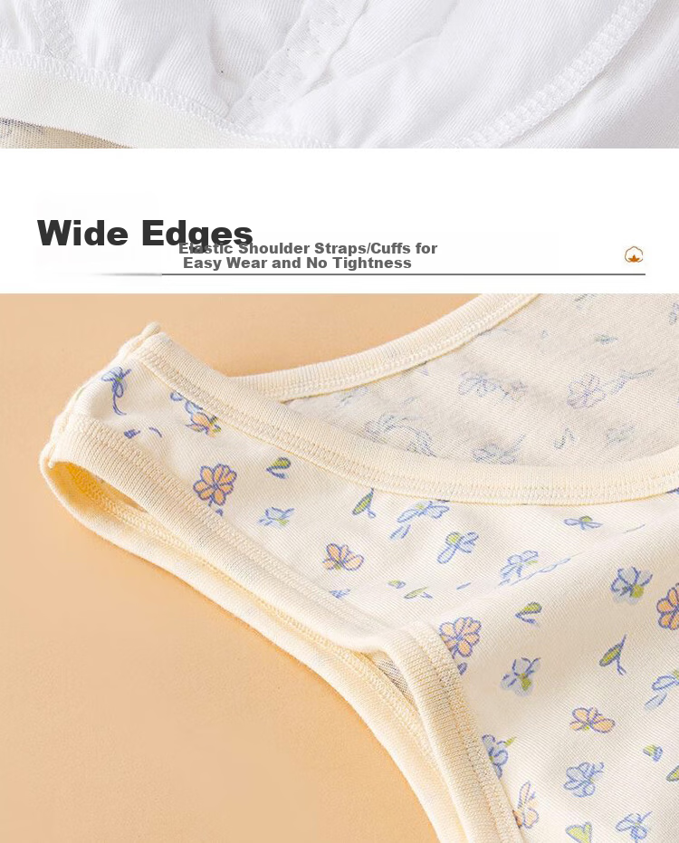 Bejirog Elderly Women's Cotton Vest with Padded Bra, White, Size 3XL 9