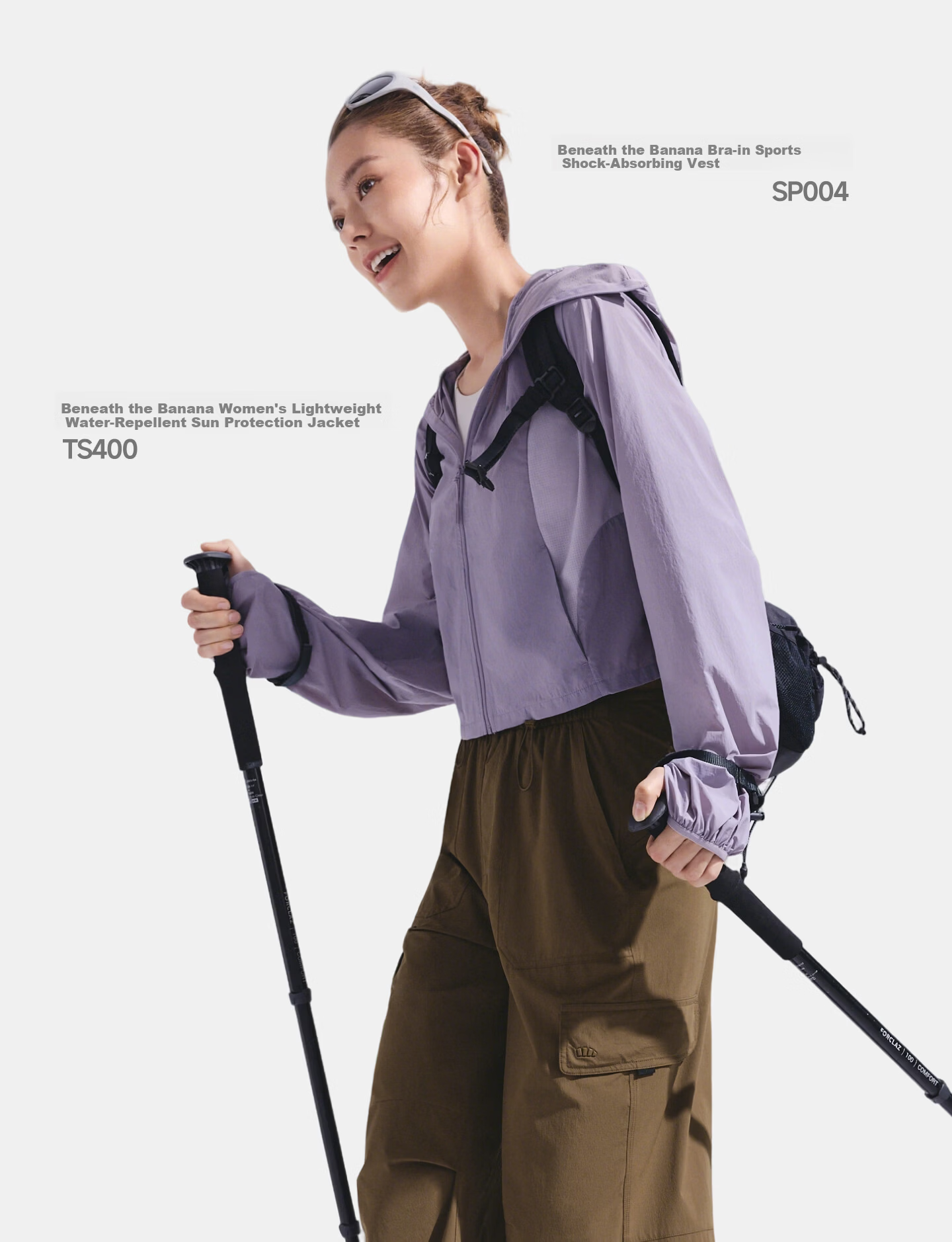 Beneunder Workwear Paratrooper Pants Hiking Casual Loose Wide-Leg Sun Protection Pants for Women WR247 22