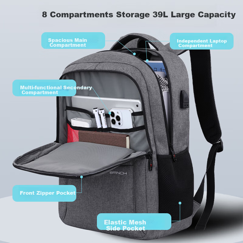 17/18 Inch Imperial Notebook Laptop Backpack Shockproof Water-Resistant Business Travel Commuter Large Capacity