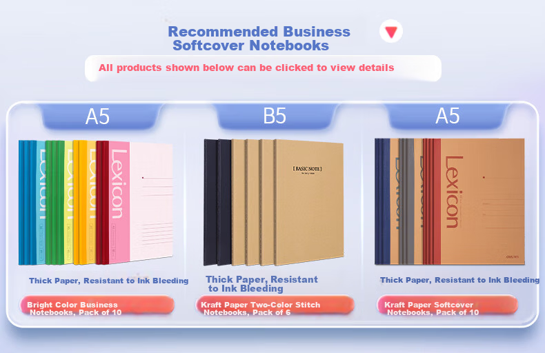 Deli 6 B5/40 Sheets Kraft Paper Stitched Soft Notebook/Office Journal/Diary Stationery Notebook Student Notebook P033459 1