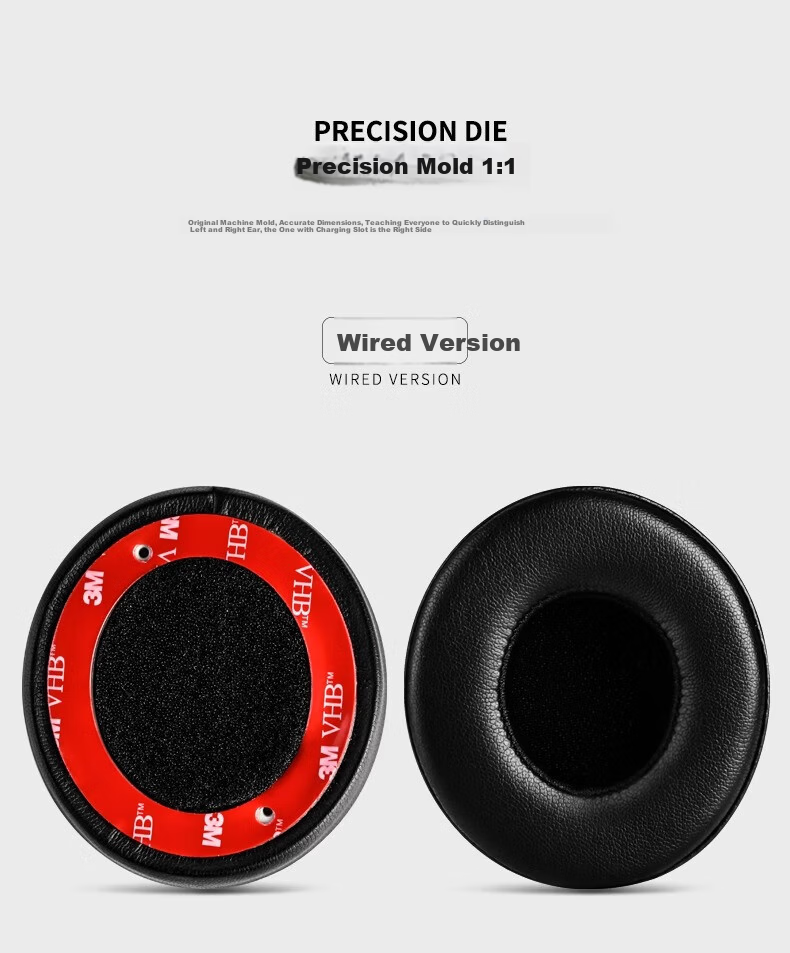 Penggu Replacement Ear Cushions for Beats Solo3 Wireless Headphones, Compatible with Solo2, Genuine Sheepskin Leather Ear Pads, White 10