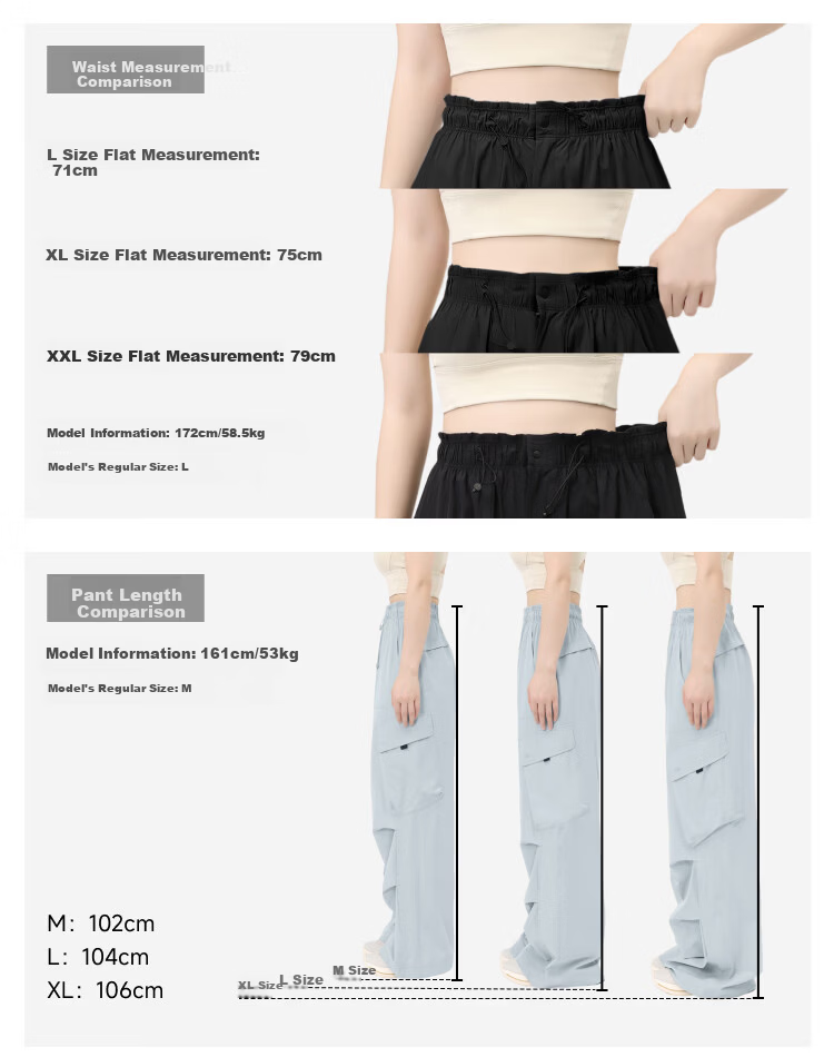 Beneunder Casual Sports Women's Water-Repellent Sun Protection Parachute Pants Outdoor WR247 Nordic Gray L 12