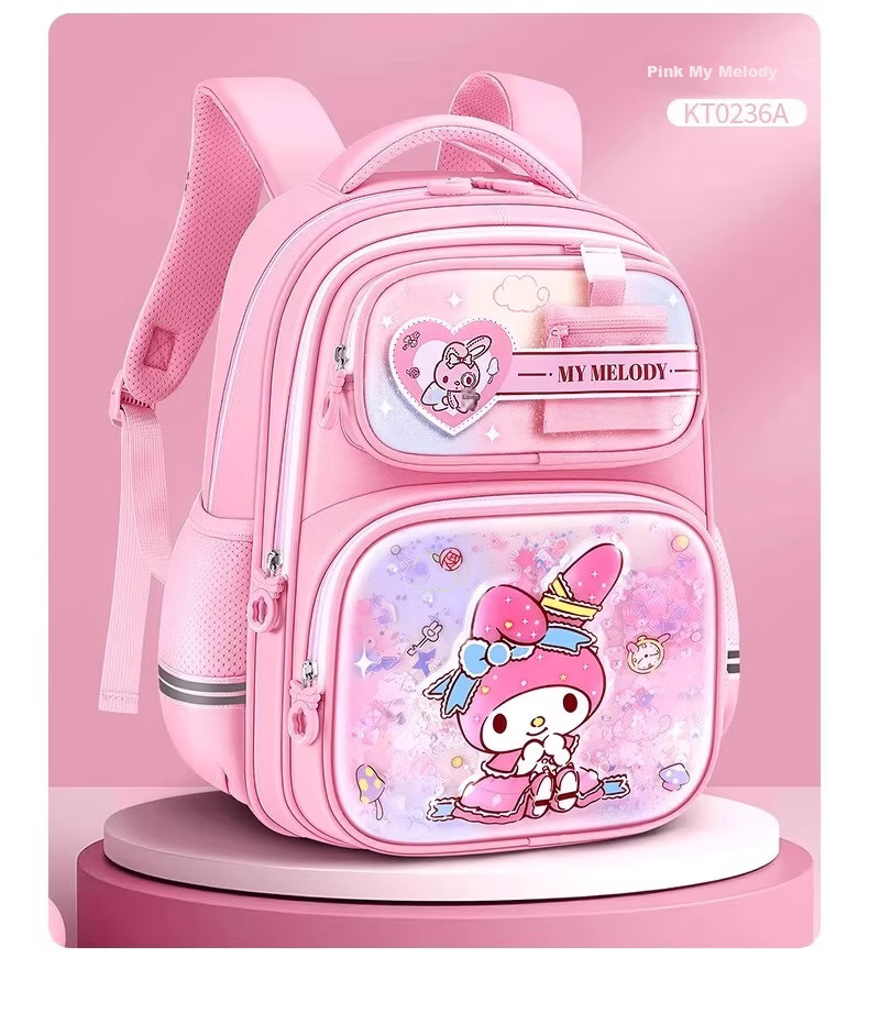 Herder Kuromi Elementary School Backpack for Girls 2025 New Lightweight Ergonomic Anti-Backpack for Grades 1-3 13
