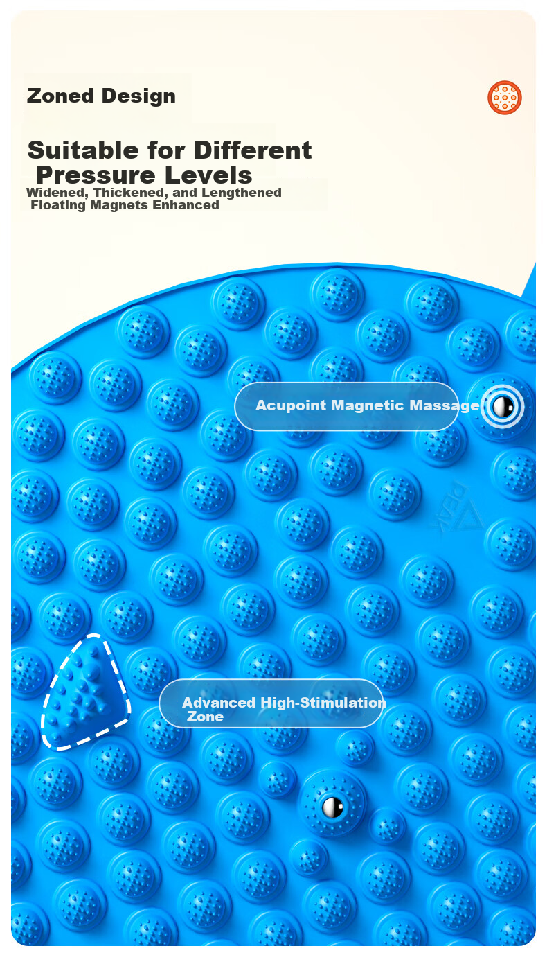 Peak Acupressure Foot Massage Mat Slow Jogging Foot Massage Pad Meridian Unblocking Adult Running-in-Place Massage Foot Mat 2 4