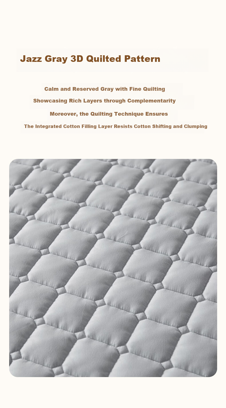 CROWN 1.8x2m Winter Thickened Quilted A-Class Full Coverage Fitted Sheet Anti-Slip Mattress Protector Cover 7
