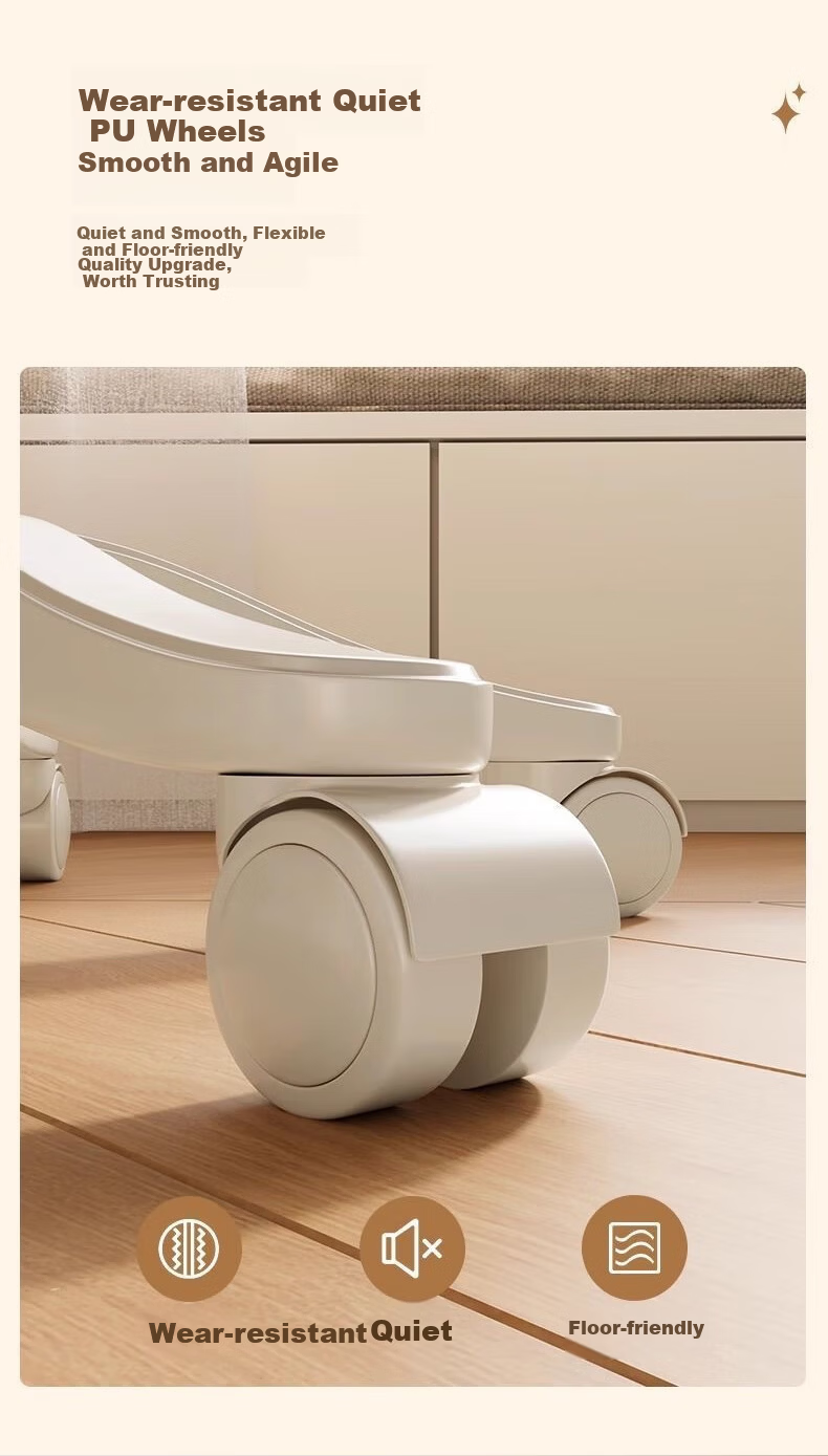 Jingcai Adjustable Bar Stool Swivel Chair Study Chair Bedroom Vanity Chair Beauty Stool Bar Stool JBY10 Beige 14