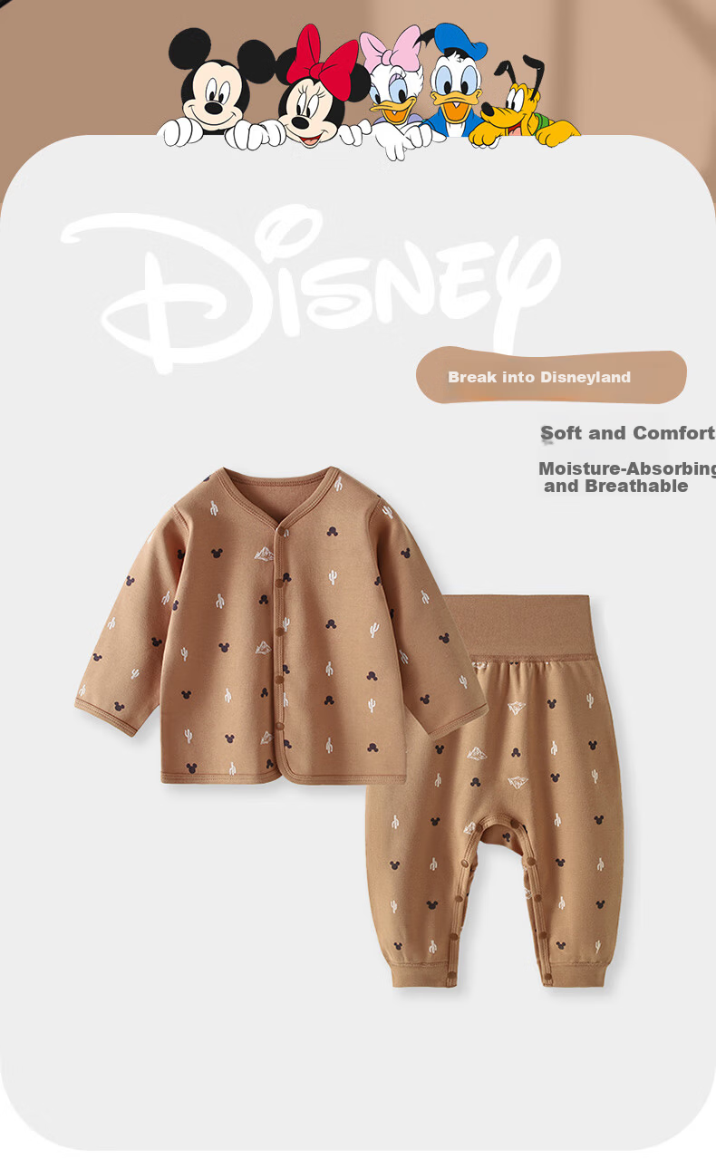 Disney Kids Cotton Pajama Set Baby Cardigan Autumn Spring Boys Girls Sleepwear 80 1