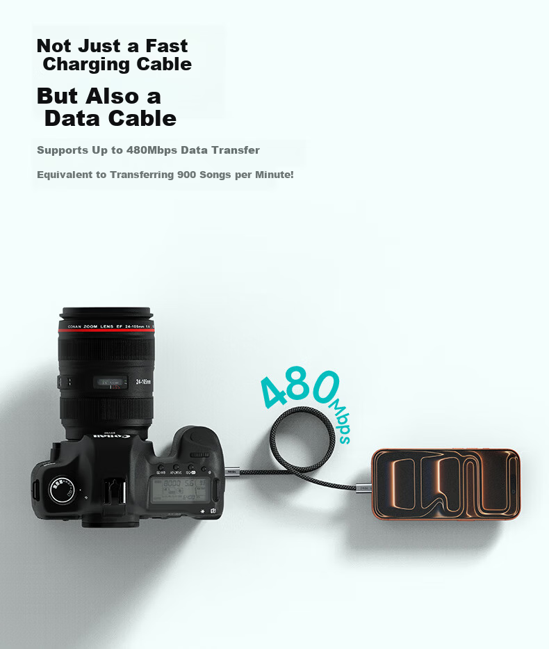 MIIIW Magnetic Type-C Charging Cable 240W 6A Fast Charging for Apple 17/Xiaomi/iPad/Huawei/Laptop 1m 7