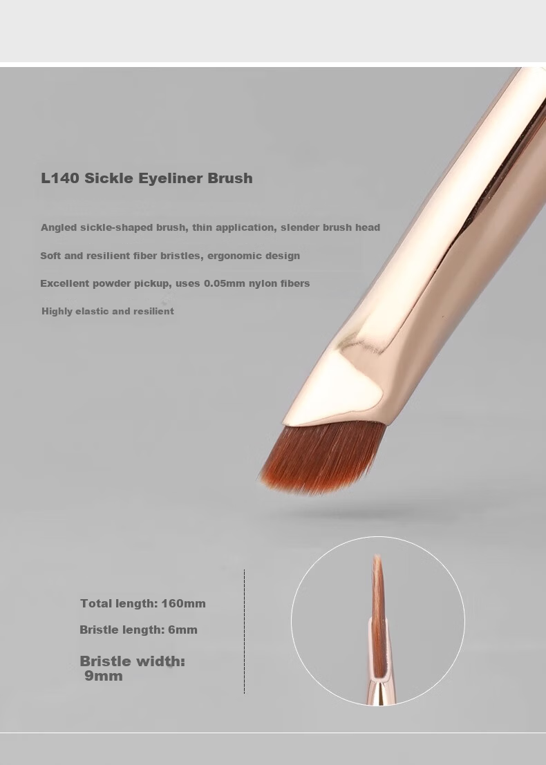 MSQ Golden Sickle Eyeliner Brush Eye Bag Brush Eyelid Brush Eyebrow Powder Brush Ultra-thin Brush Head 10