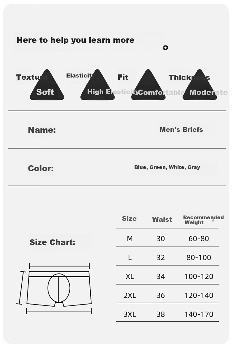 Dingguagua Boys' Solid Color Cotton Triangle Underwear for Teens Ages 12-16, Developmental Period Children's Mid to Large Size Briefs 10