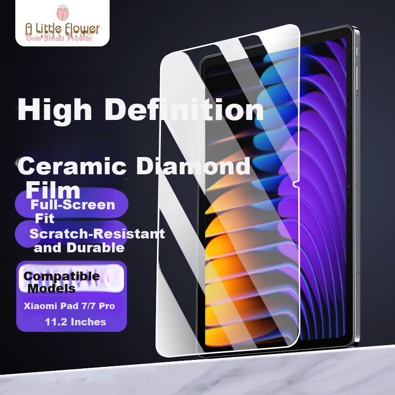 ALittleFlower Tempered Glass Screen Protector for Xiaomi Pad 8/7/7Pro 11.2-inch 2024/2025 Model, HD Anti-Fingerprint, Anti-Scratch, Shockproof Protective Film