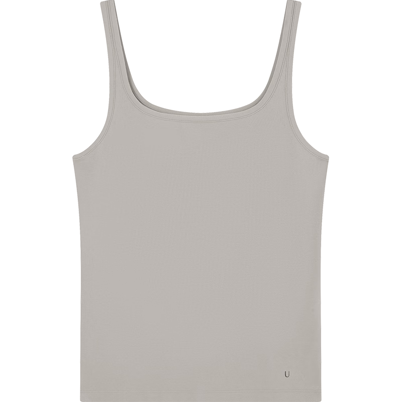 Ubras Pure Cotton Basic Camisole Women's Summer Outerwear Innerwear Backless Halter Top T-Shirt Sweet Almond Color XL