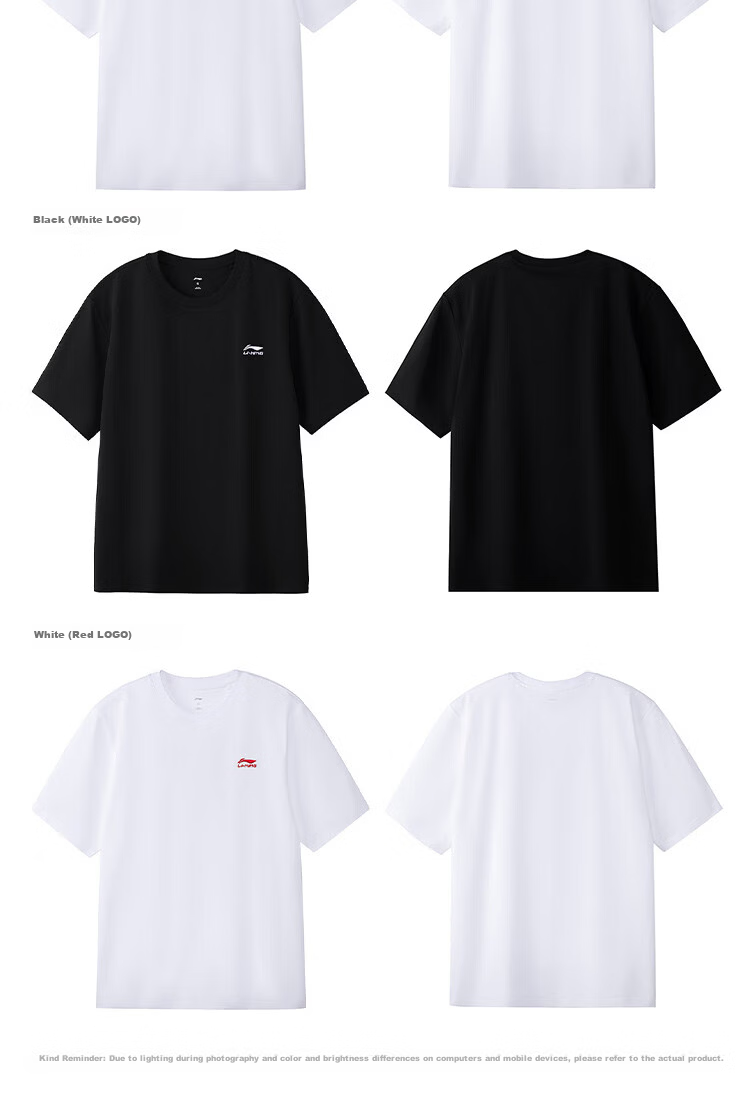 LI-NING Men's Lightweight Breathable Summer Short Sleeve Sports T-Shirt Fashion Loose Casual Tee Athletic Top 14