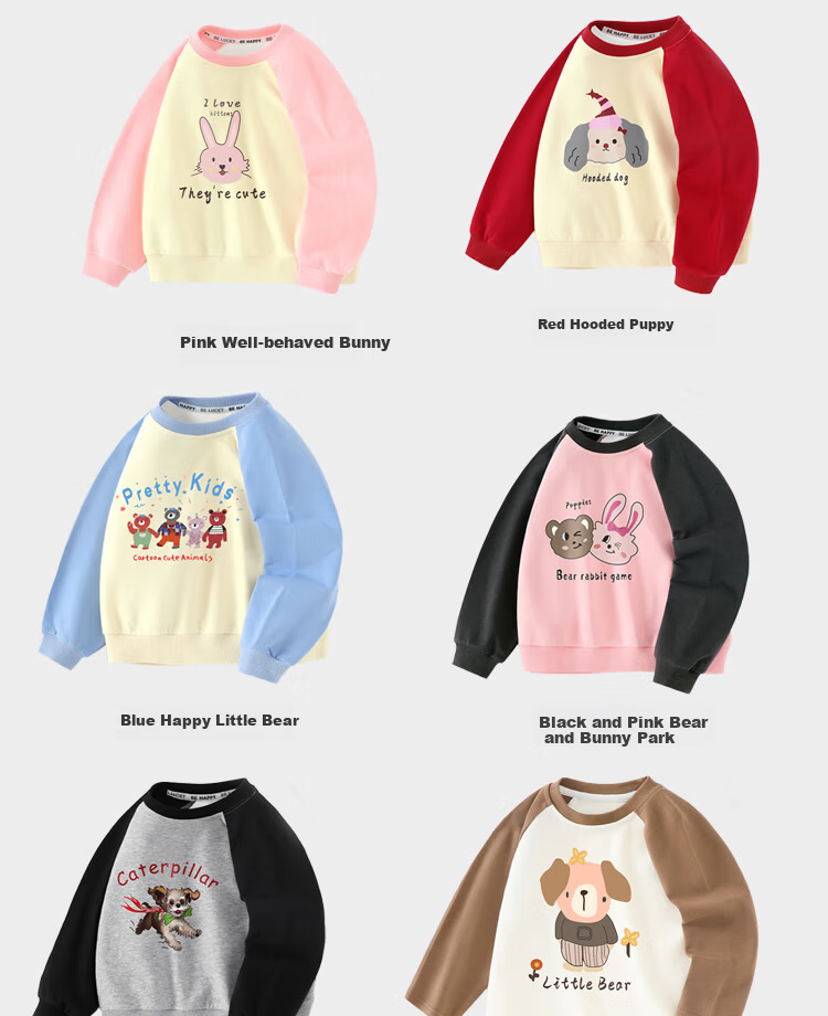 Badibadi Spring and Autumn Baby Toddler Kids Hoodie Unisex American Style Trendy Versatile Jacket with Hood Puppy 130 14